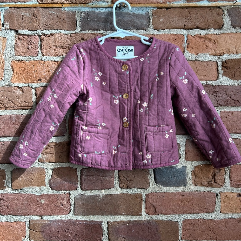 Oshkosh B’Gosh Quilted Floral Granny Knit Sweater jacket